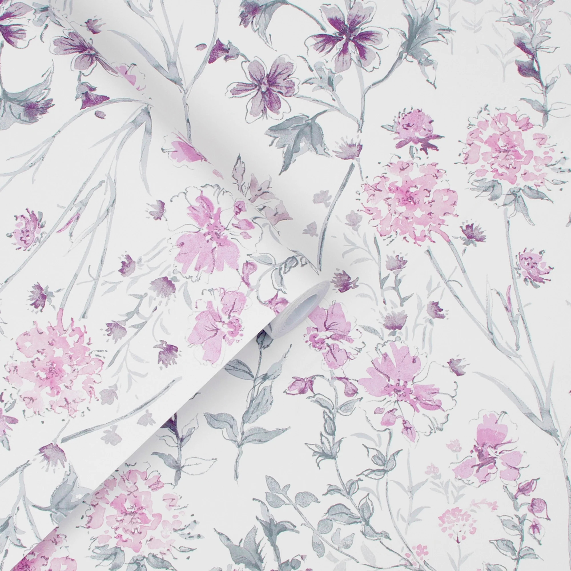 Laura Ashley Wild Meadow Pale Iris Wallpaper Wallpaper - Image 3