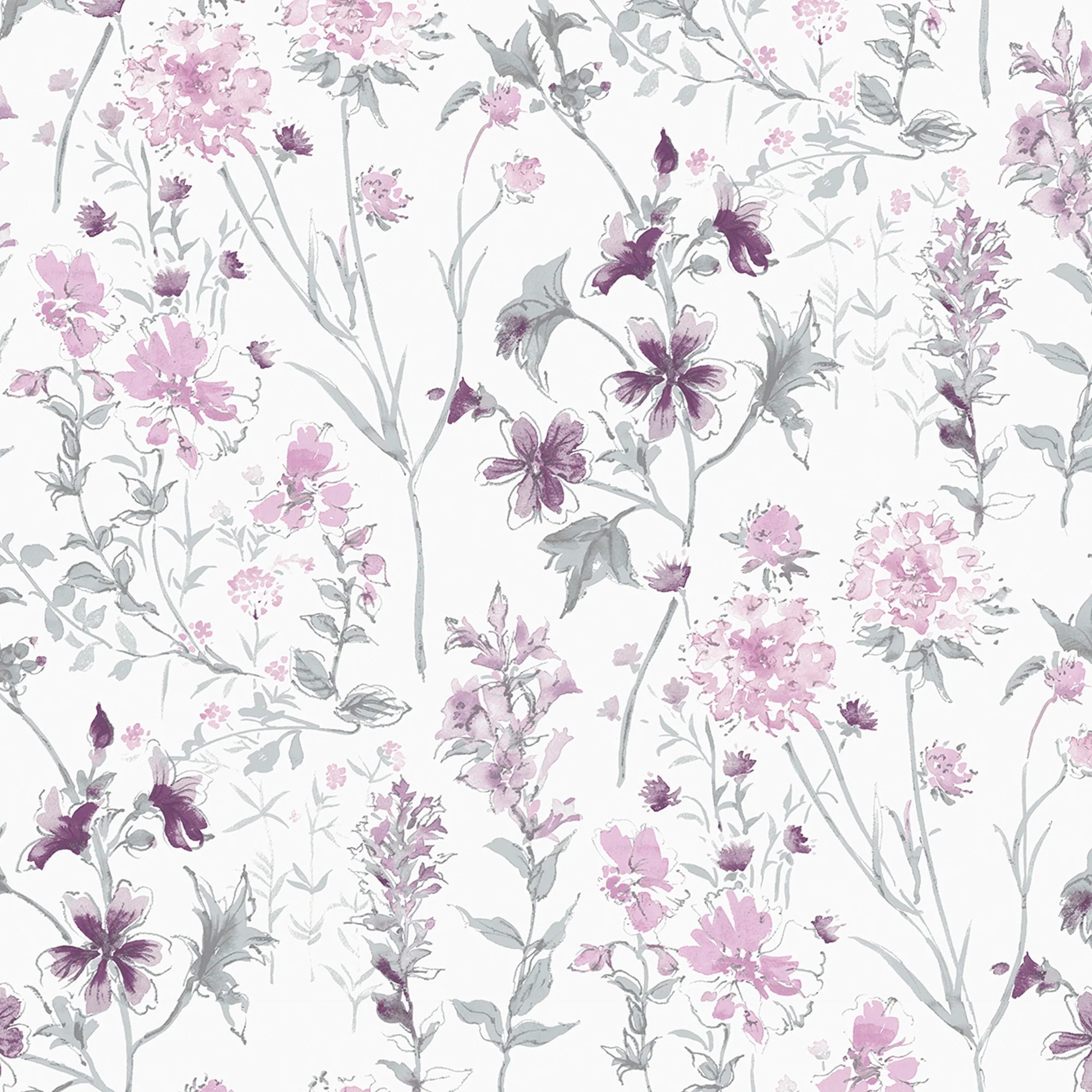Laura Ashley Wild Meadow Pale Iris Wallpaper Wallpaper - Image 6