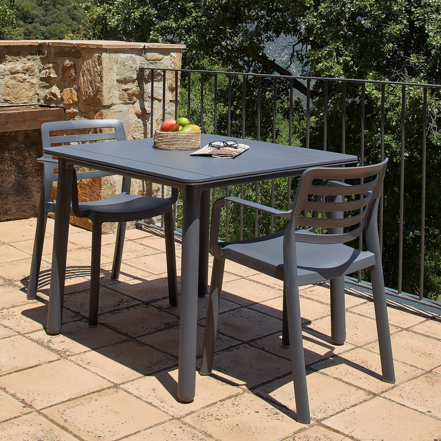 Wind Stacking Outdoor Dining Armchair (Set of 4) - Image 6