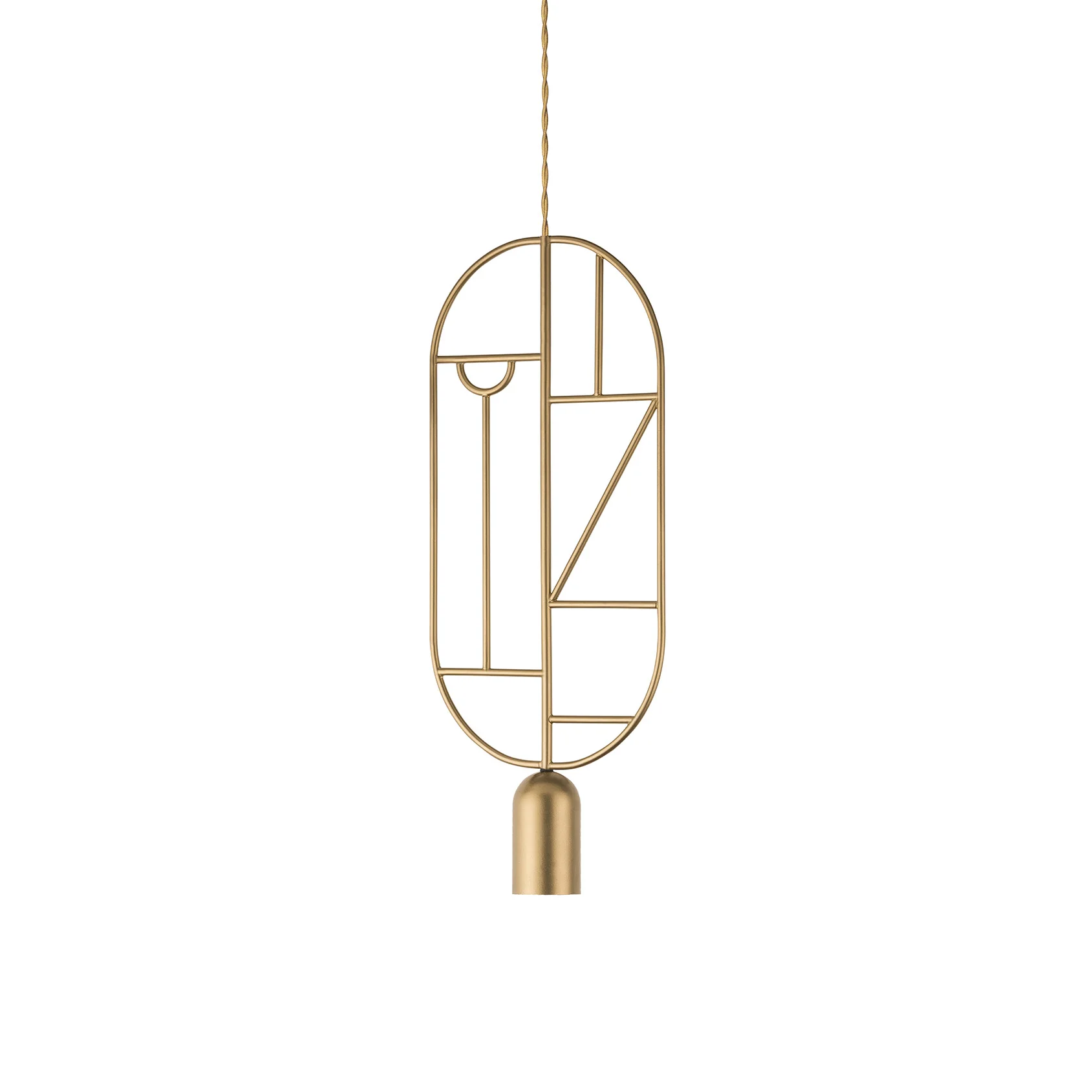 Wooden Dots Vertical Oval Pendant Light - Image 2
