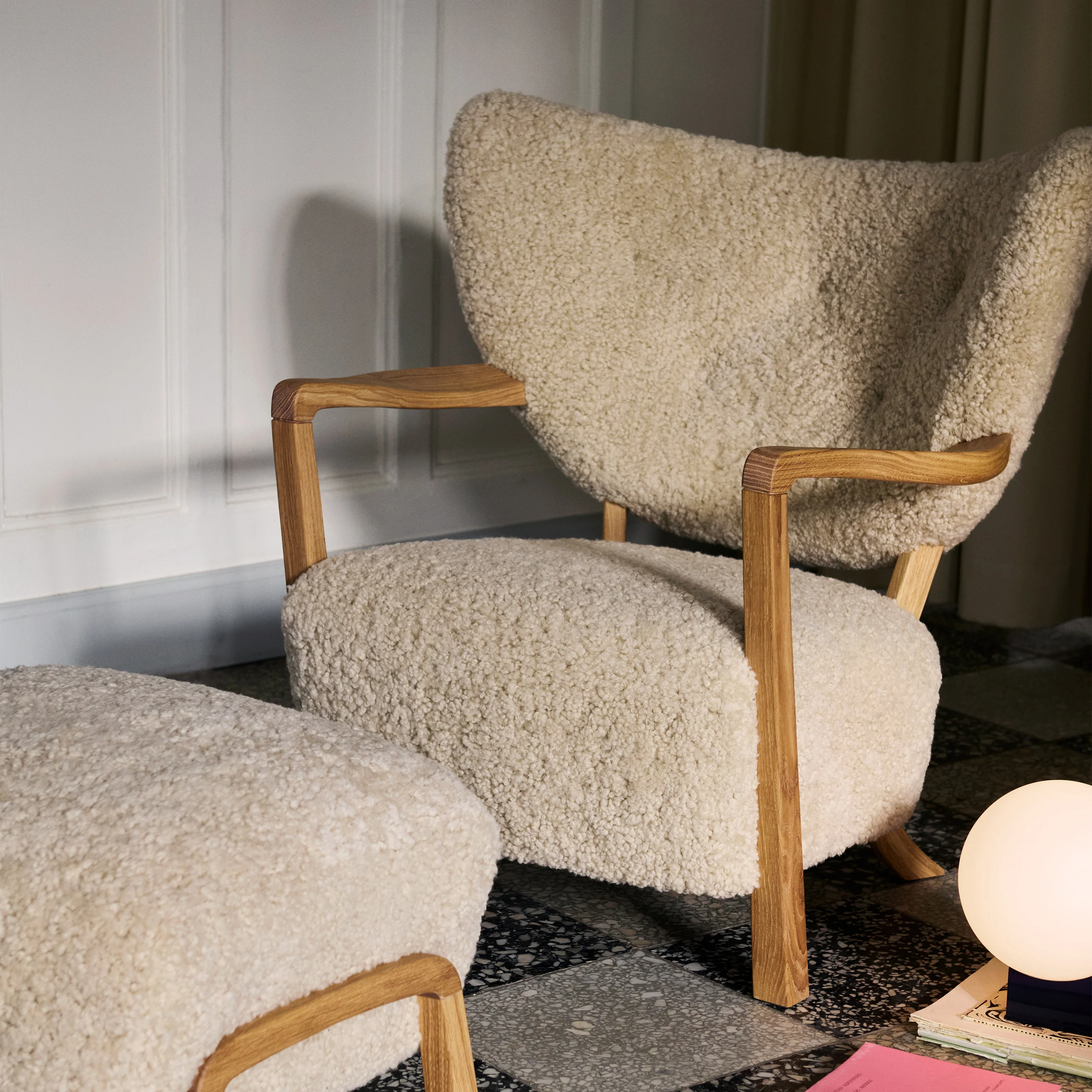 Wulff Lounge Chair and Pouf - Image 11
