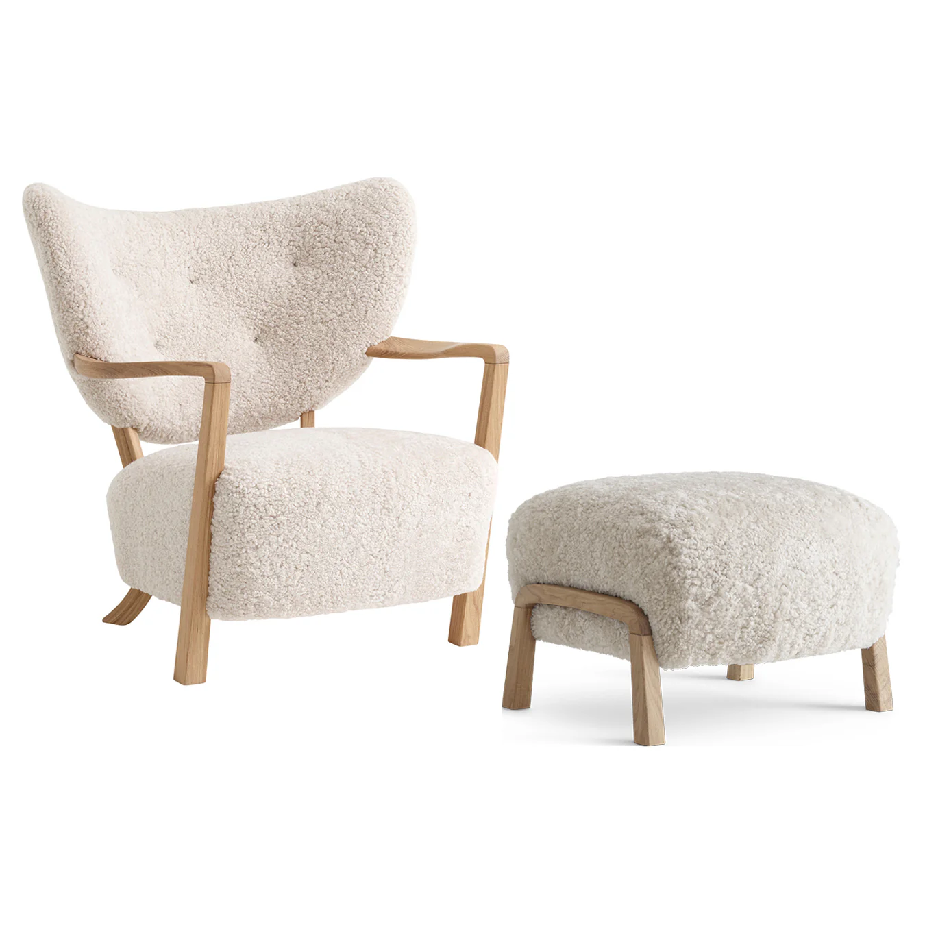 Wulff Lounge Chair and Pouf - Image 13