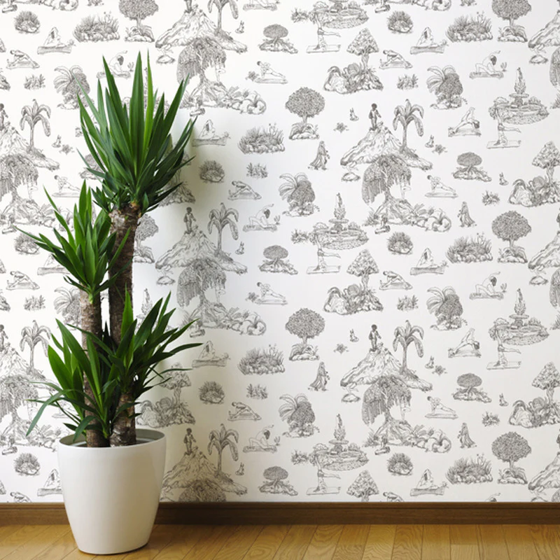 Yoga Toile Wallpaper - Image 2
