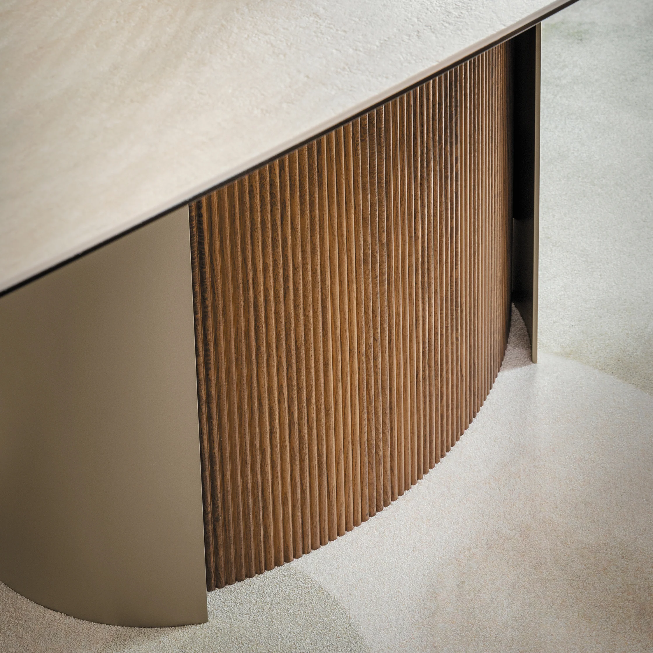 Yoroi Curved Extendable Dining Table - Image 14