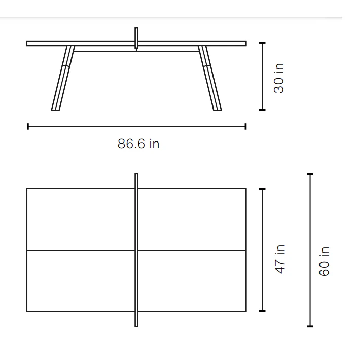 You and Me Indoor/Outdoor Ping Pong Table - Image 33