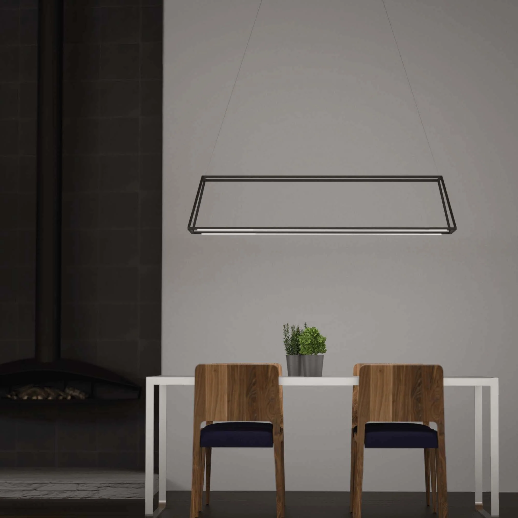 Z-Bar Rise Rectangle Pendant Light - Image 18