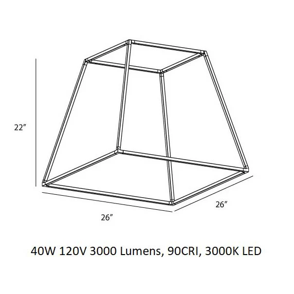 Z-Bar Rise Square Pendant Light - Image 28