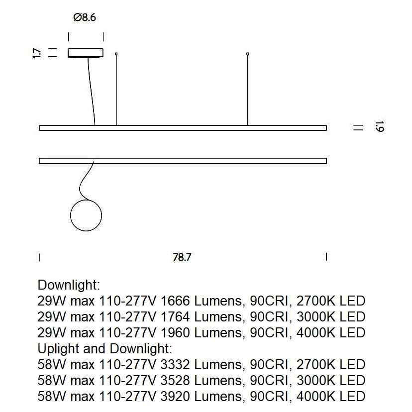 Zirkol Linear LED Pendant Light - Image 11